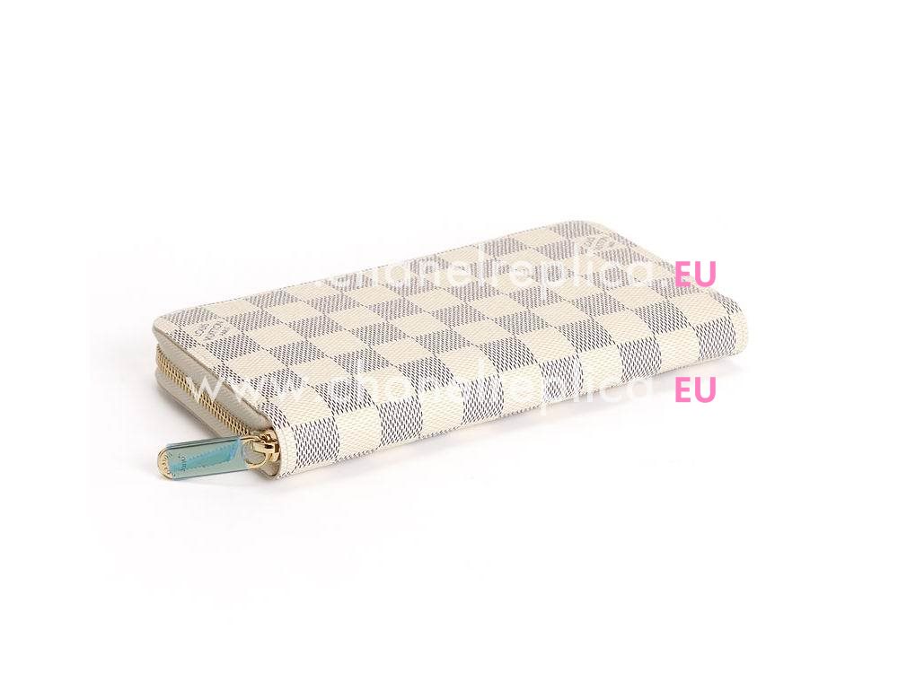 LOUIS VUITTON DAMIER AZUR CANVAS ZIPPY WALLET N60019