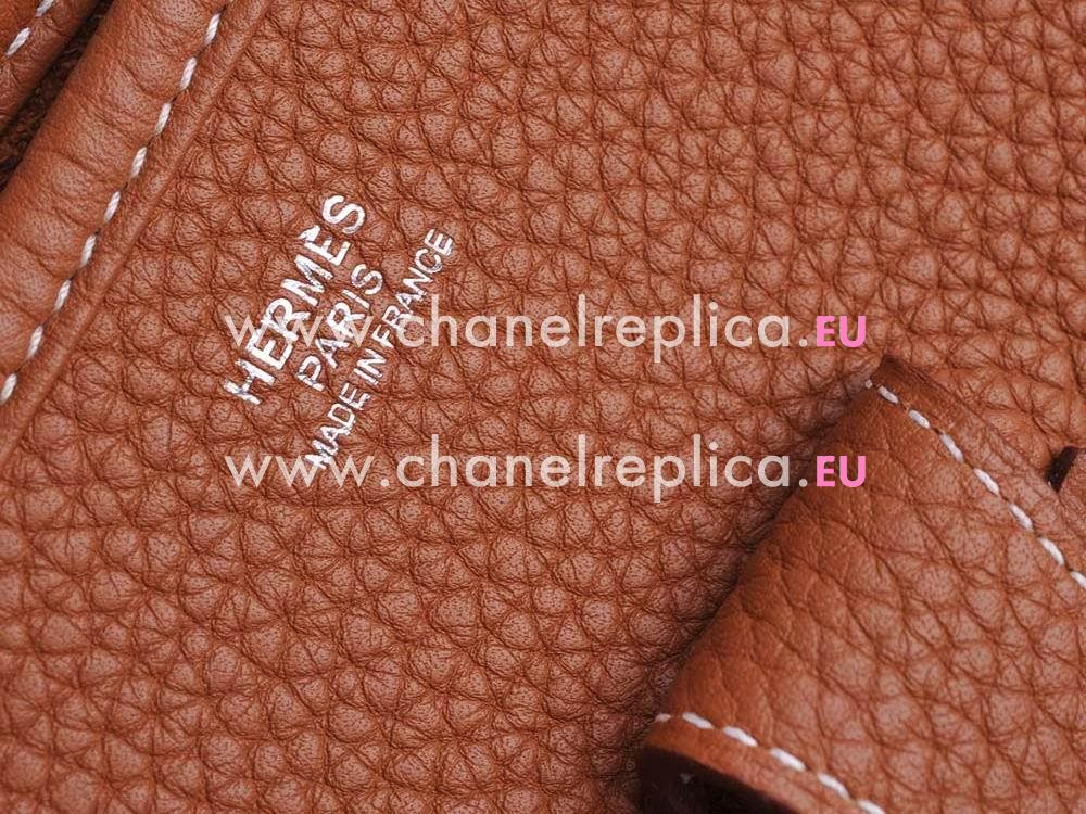 Hermes Evelyne Caramel Togo Leather Palladium Hardware Shoulder Bag H056275CK