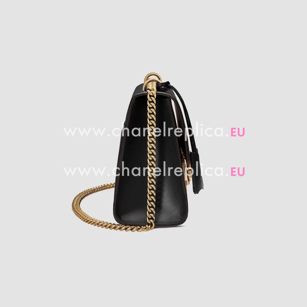 Gucci Padlock Signature Leather Shoulder Bag Black G409486 CWC1G