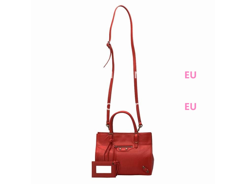 Balenciage Papier Lambskin Brass hardware Classic Mini Bag Red B2055063