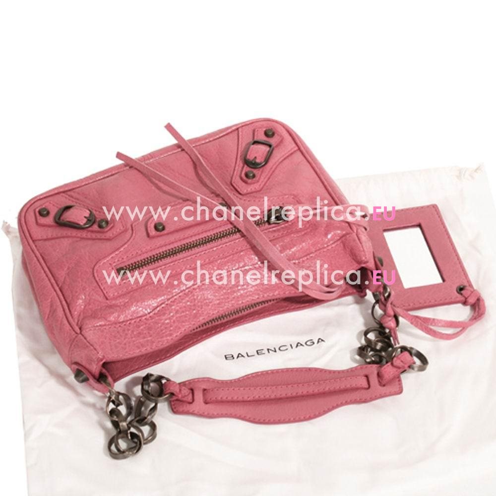 Balenciage Miroir Calfskin Aged Brass hardware Bag Candy Pink B2055071