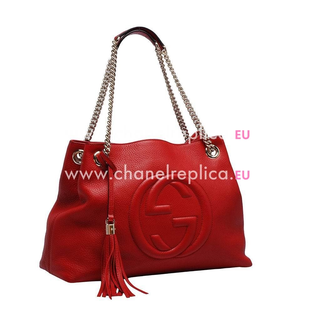 Gucci Soho GG Calfskin Bag Red G5594647