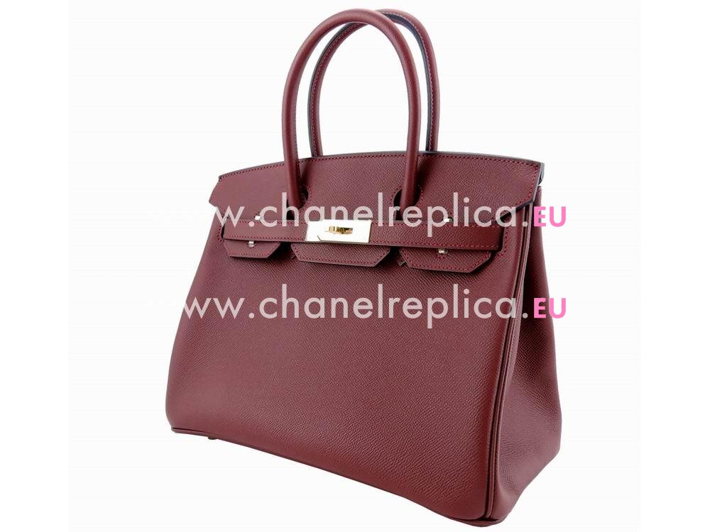 Hermes Birkin 30 Red Leaves 55 Epsom Leather GHD Hand Sew H1030YHG