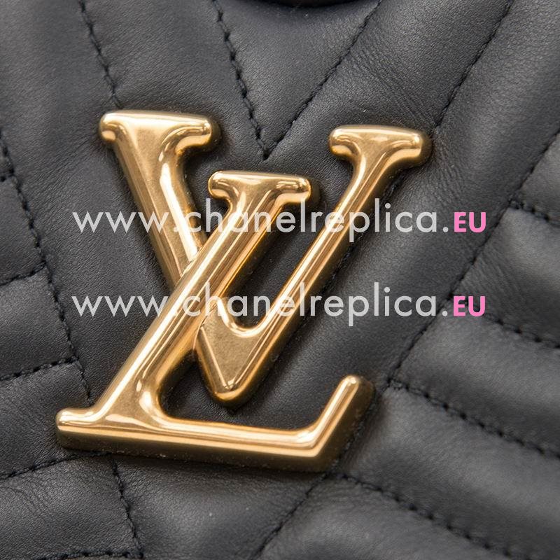 Louis Vuitton Black Smooth Calfskin Leather Heart Bag New Wave M52796