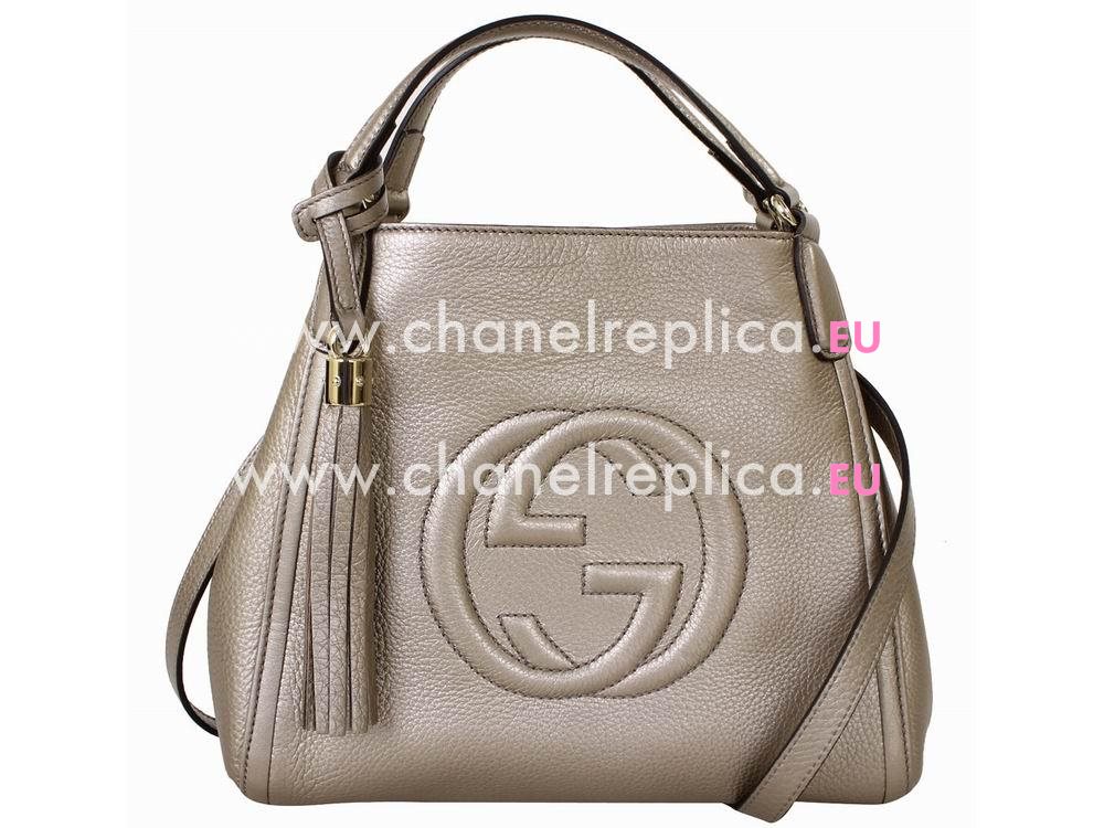 Gucci Soho GG Calfskin Patent Leather Bag Anti Golden G3367515