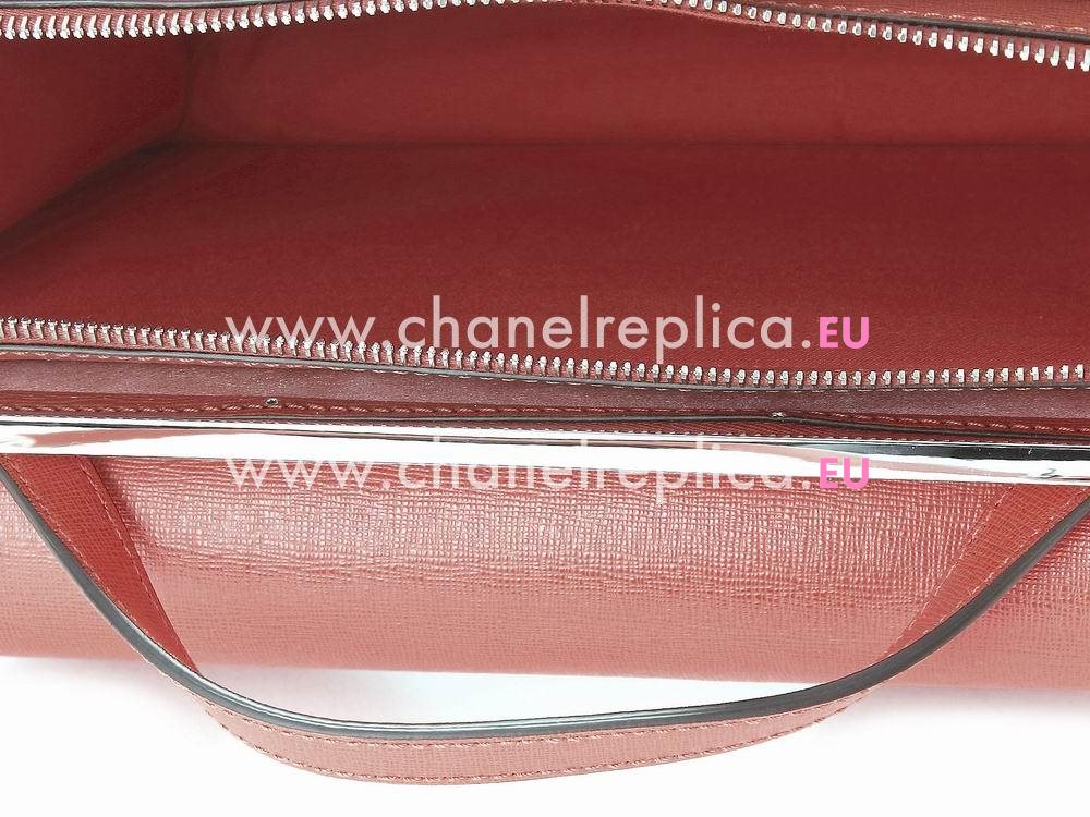 Fendi Demi Jours Patchwork ShouldBag Silver-Red 8BT246