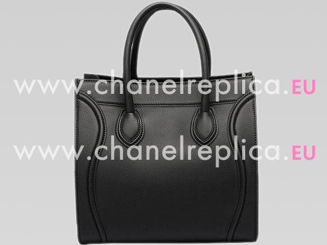 Celine Small Square Phantom Luggage Calfskin Bag Black 133659BCL