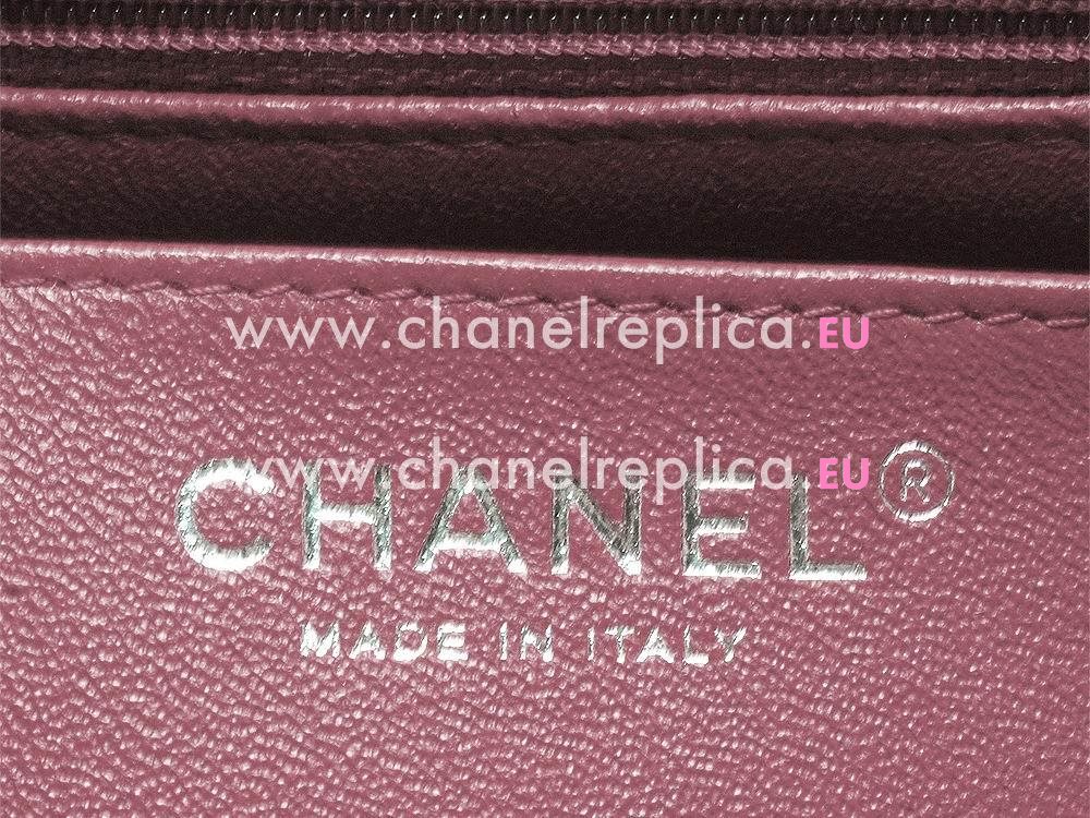 Chanel Caviar Mini Classic Flap Bag Purple Anti-silver A69900C-PIN-PINKPU