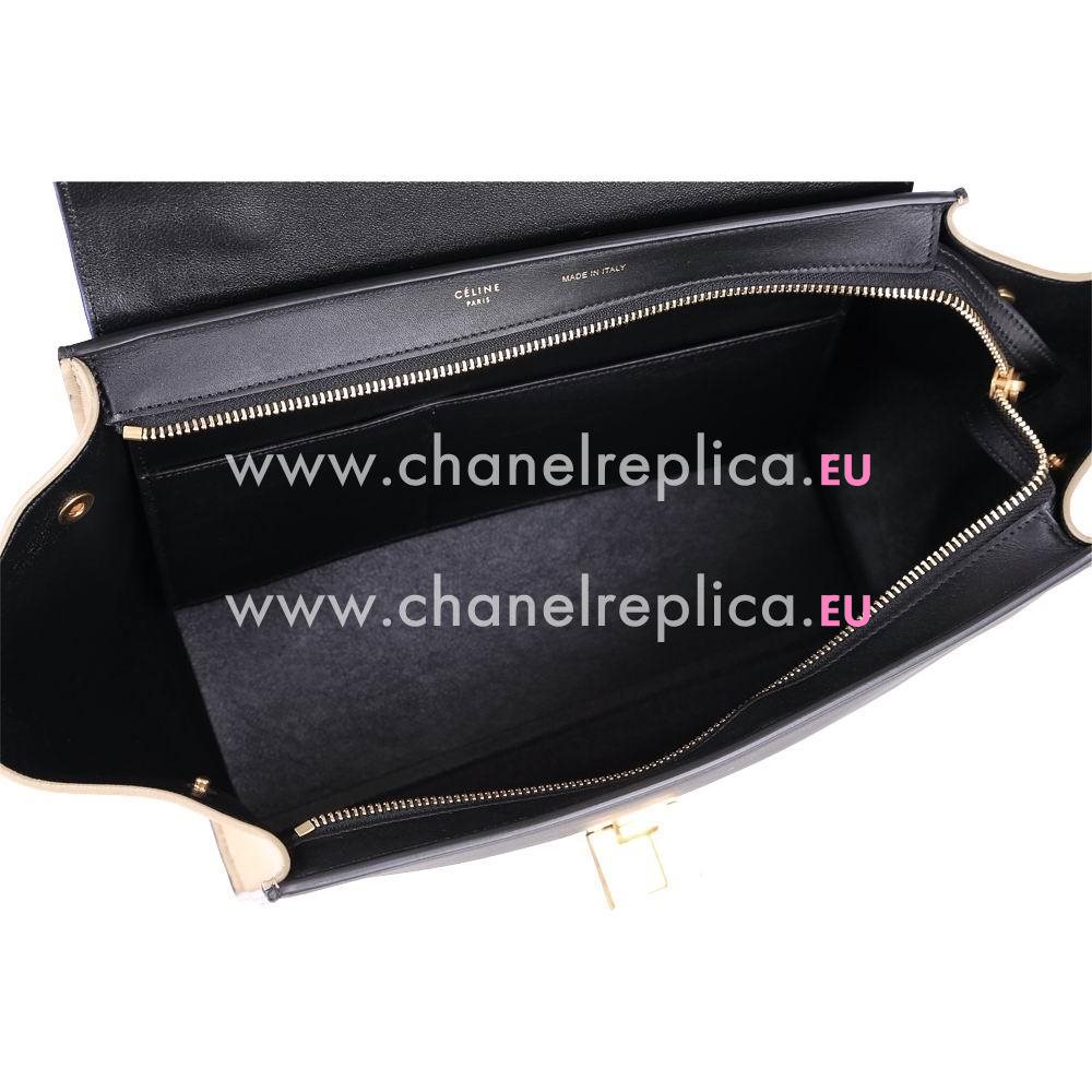 Celine Trapeze Phantom Calfskin Bag Blue/Black Khaki CE988E19