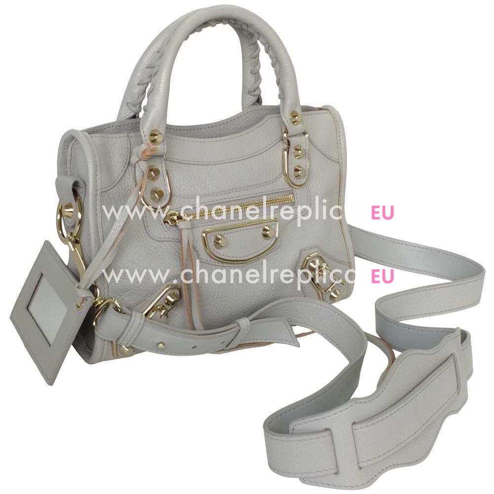 Balenciage City Lambskin Gold hardware Classic Bag Gray B2054972