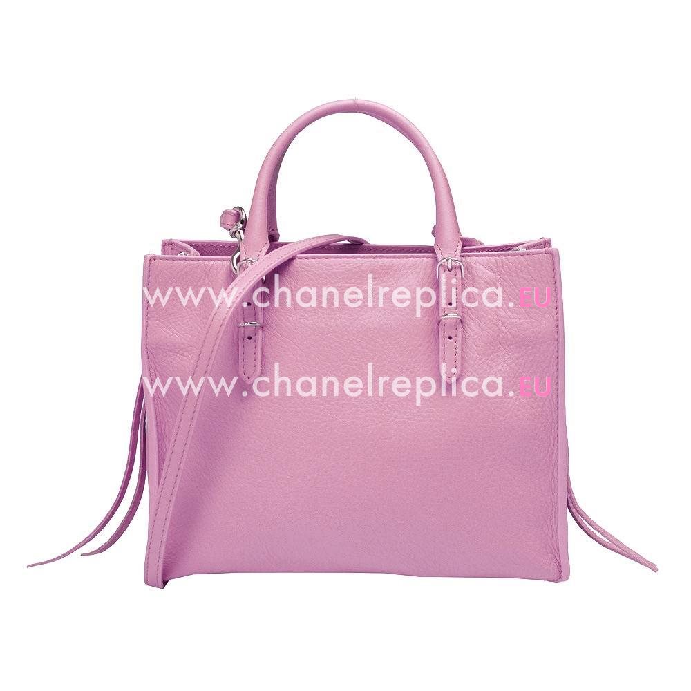 Balenciage Papier Calfskin Silvery hardware Bag Pink Purple B20558075