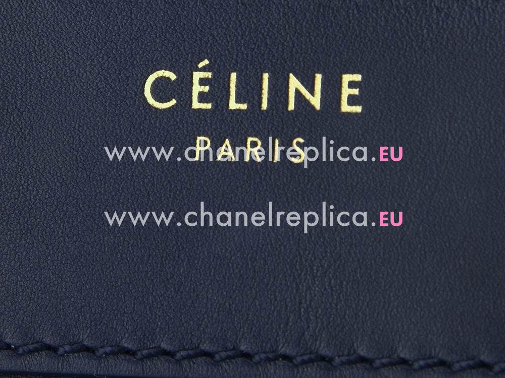 Celine Calfskin Nano Luggage Micro Mini Bag Deep-Blue CE94379