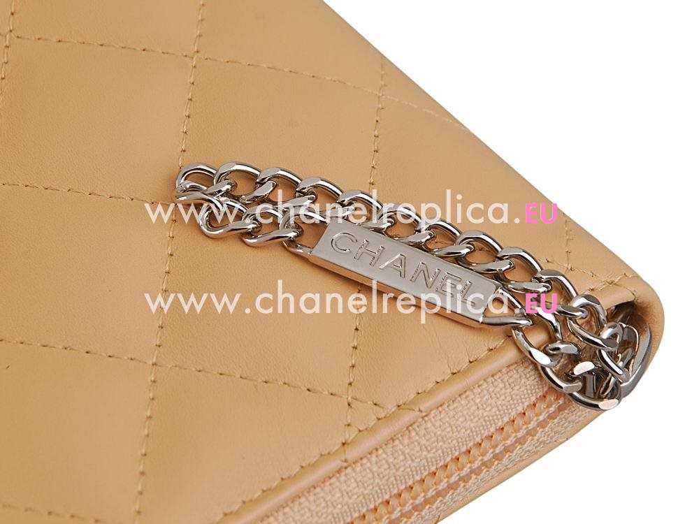 Chanel Cambon Lambskin Black CC Wallet In Cream A77168