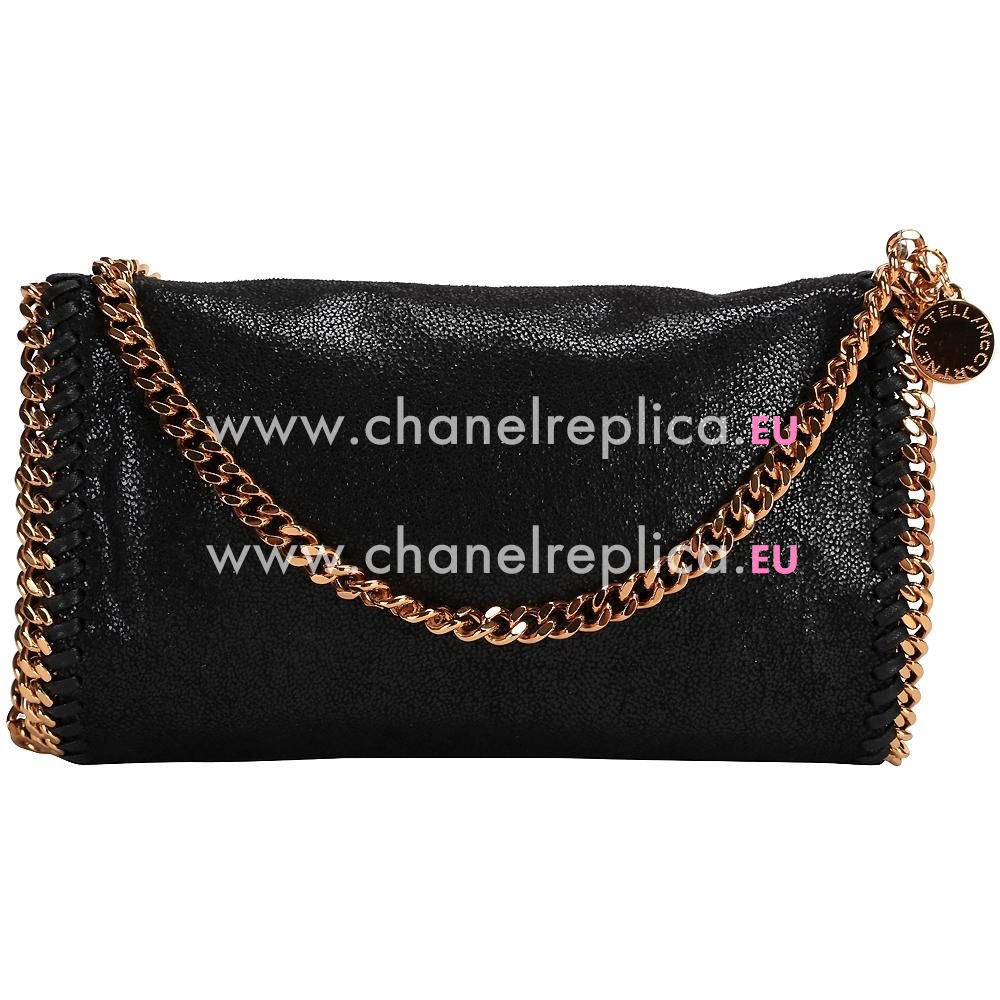 Stella McCartney Falabella Gold Chain Shouder Bag Black S503656