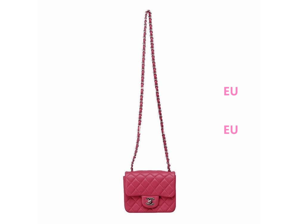 Chanel Lambskin Mini Coco Bag Hot Pink(Silver) A522371