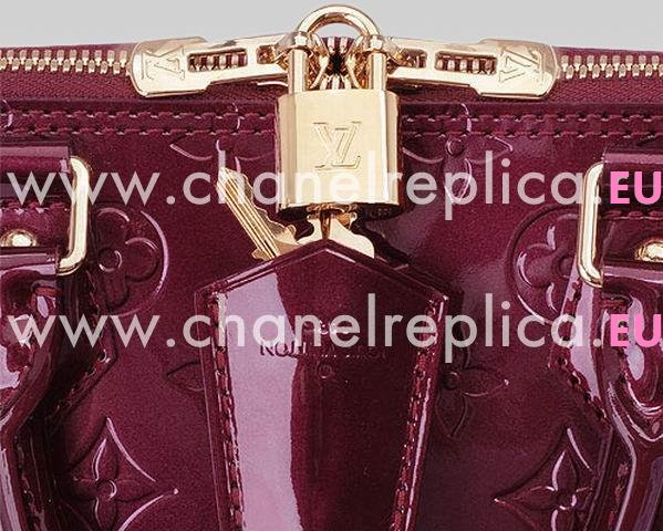 Louis Vuitton Monogram Vernis Alma Bag PM In Rouge Fauviste M91691