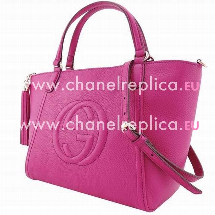 Gucci Soho GG Calfskin Bag Peach Red G5594637