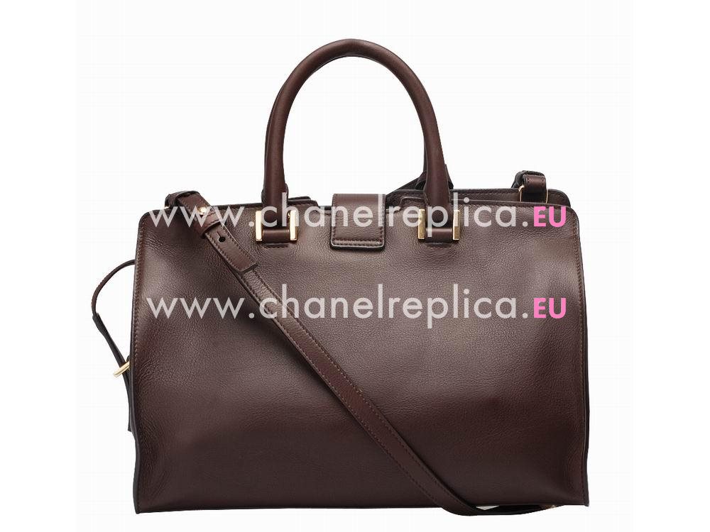 YSL Petit Cabas Chyc Y Calfskin Doctor Small Bag DeepCoffee YSL465069