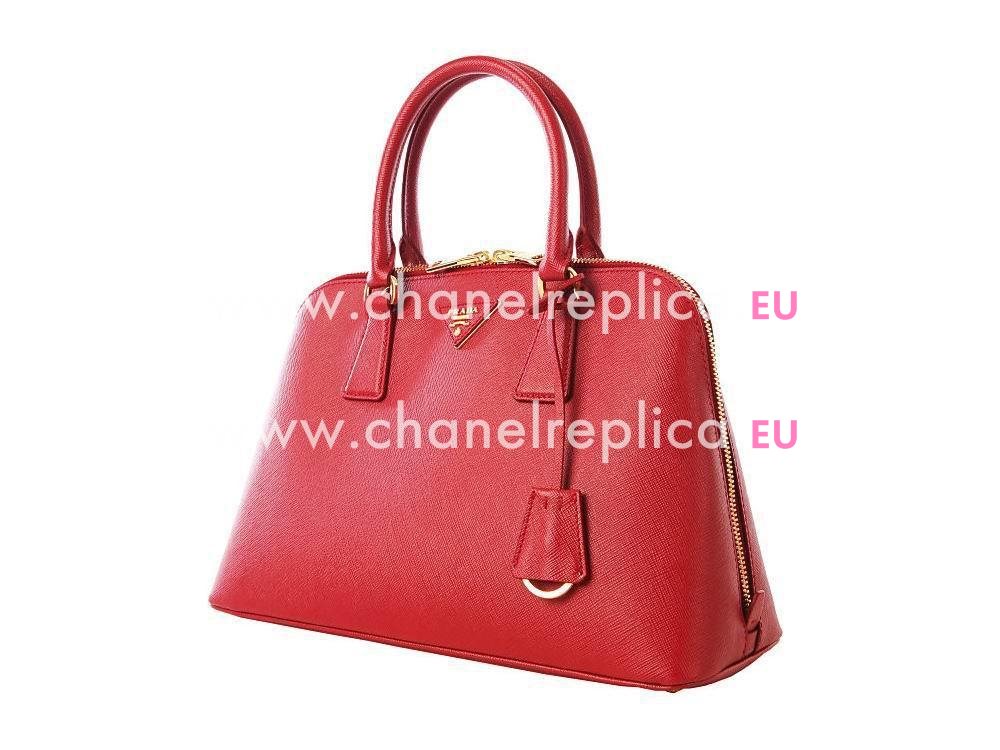 Prada Lux Saffiano Cowhide Handle/Shoulder Bag Fire Red PR5362360