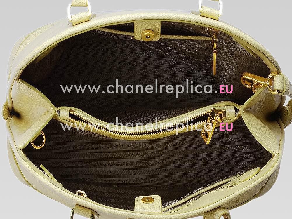 Prada Lux Saffiano Cowhide Handle/Shoulder Bag Yellow P469212