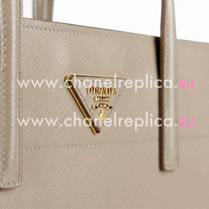 Prada Soft Saffiano Triangle Logo Bag Cream-Coloured PR565935