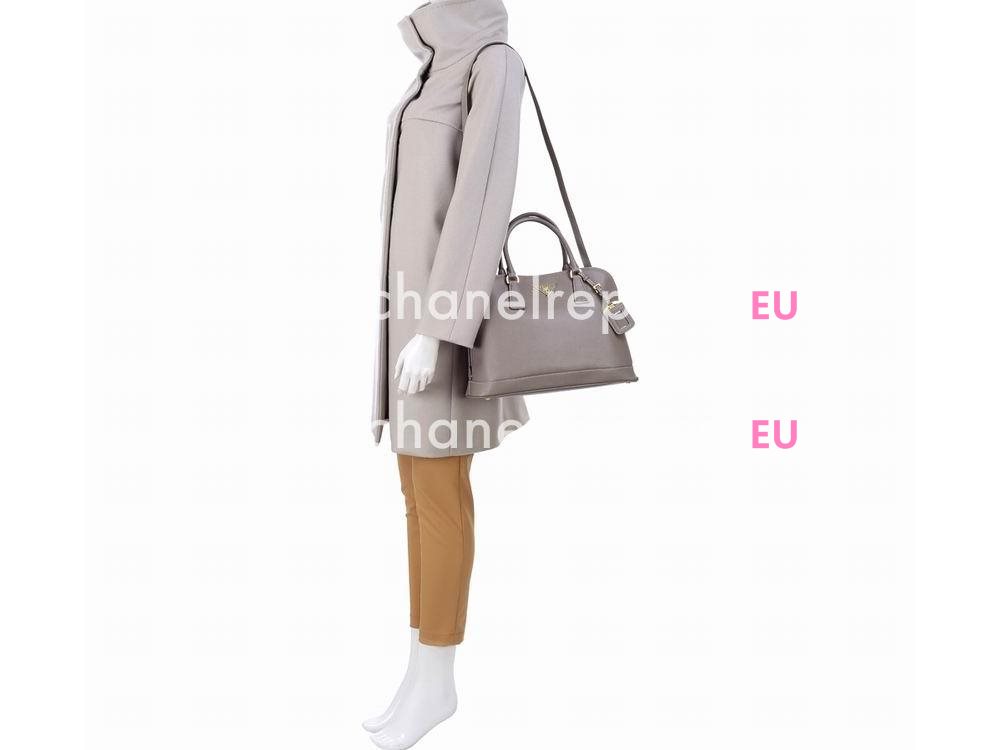 Prada Lux Saffiano Cowhide Handle/Shoulder Bag Gray PR4767825