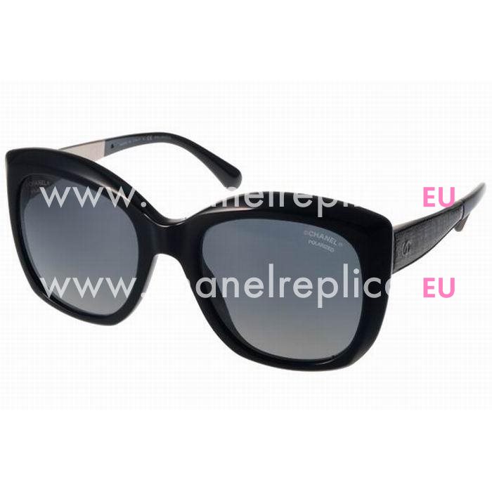Chanel Metal Plastic Frame Sunglasses Black A7082508