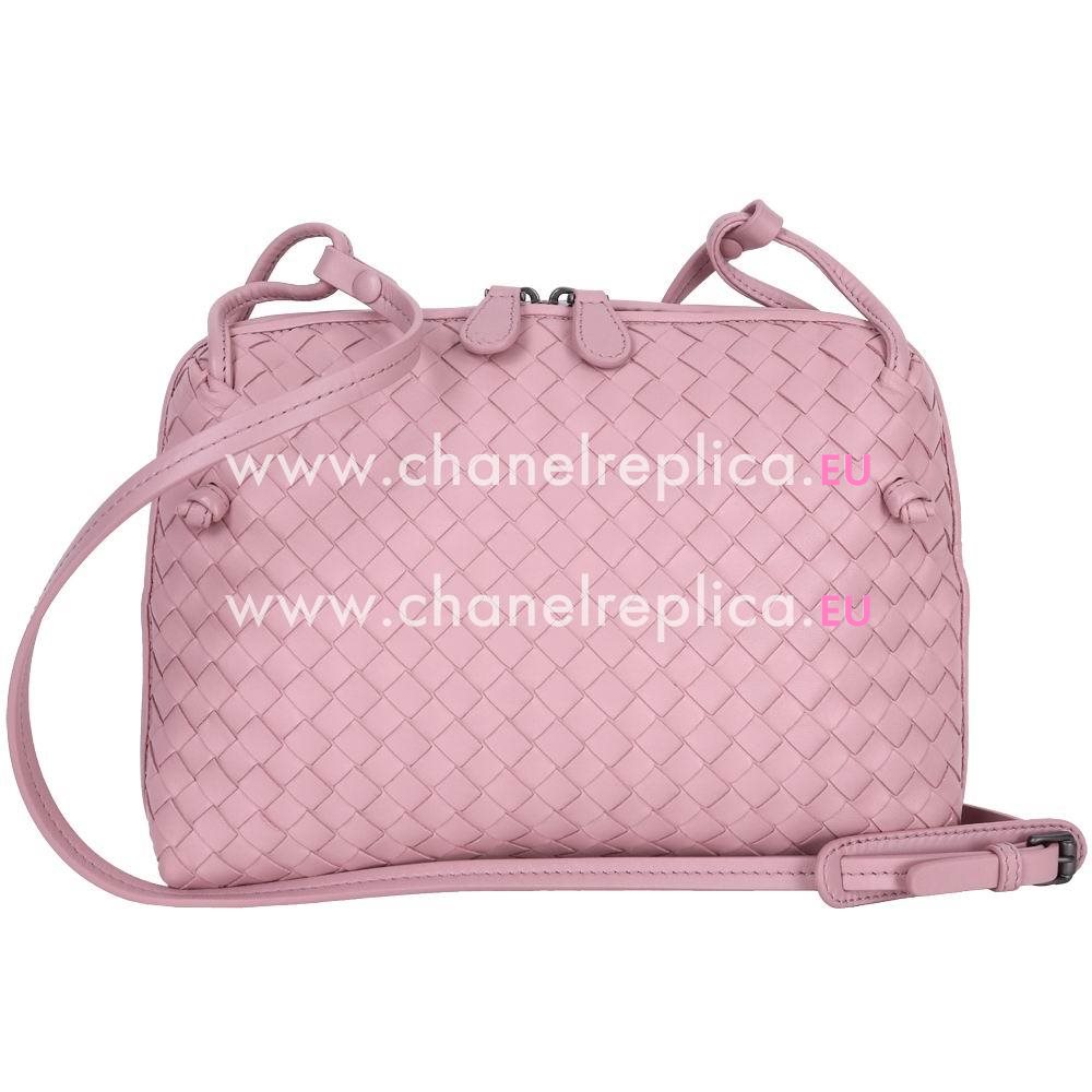 Bottega Veneta Crossbody Nappa Woven Shouldbag Pink B6110404