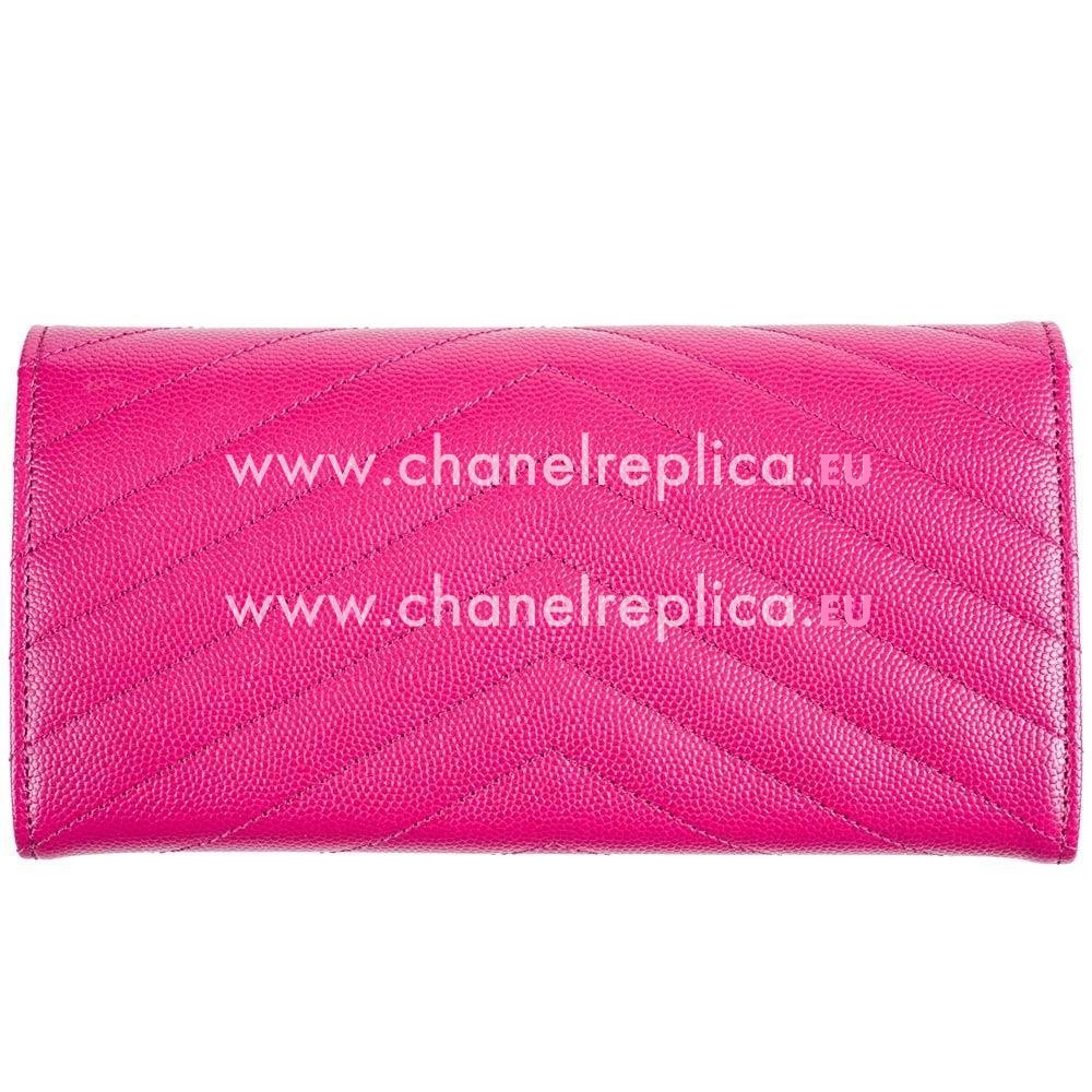 YSL Saint Laurent Cavier Calfskin Y Wallets In Pink YSL5350297