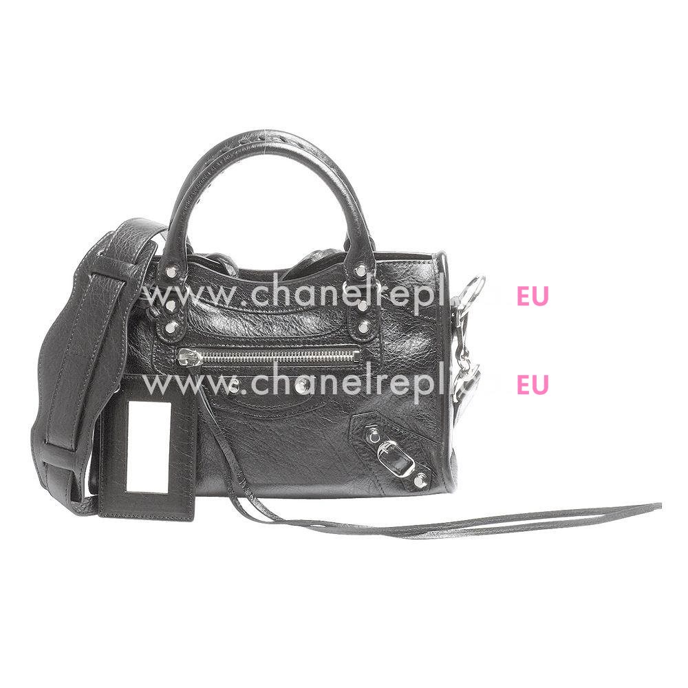 Balenciage City Lambskin Silvery hardware Classic Mini Bag Gray B2055060