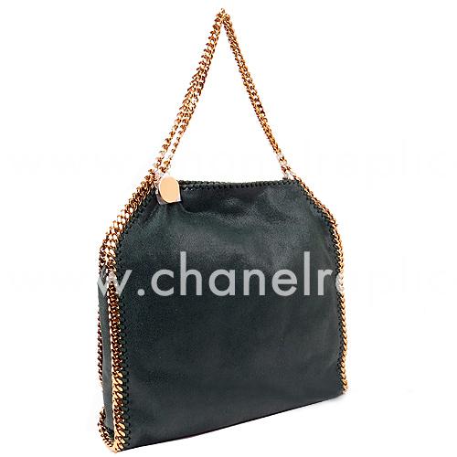 Stella McCartney Falabella Tote Medium Gold Chain Bag Dark Green S838661