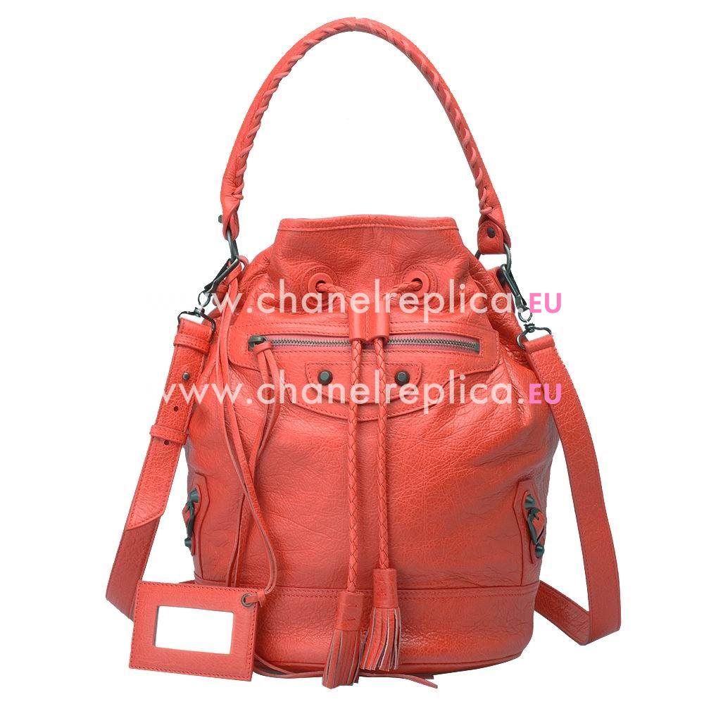 Balenciage Lambskin Aged Brass hardware Bag Coral B570416