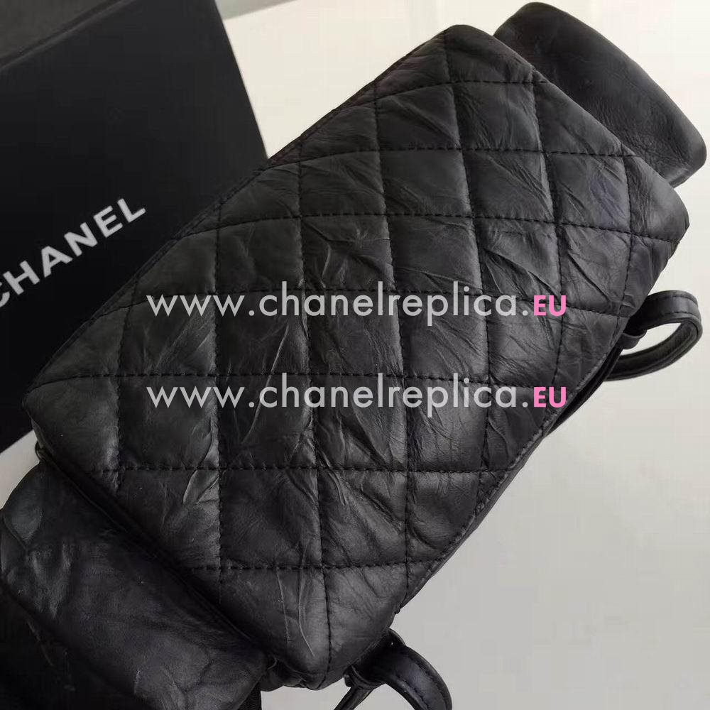 CHANEL 2017 New Style Goatskin Gold Chain Shoulder Bag in Black C6121201