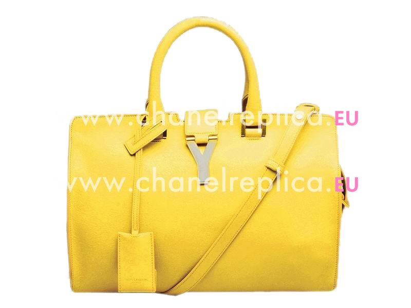 YSL Petit Cabas Chyc Y Calfskin Doctor Small Bag Yellow YSL517849