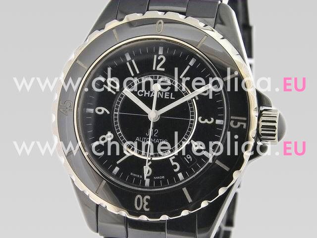 CHANEL J12 Black Dial Ceramic Automatic Men Watch H0685