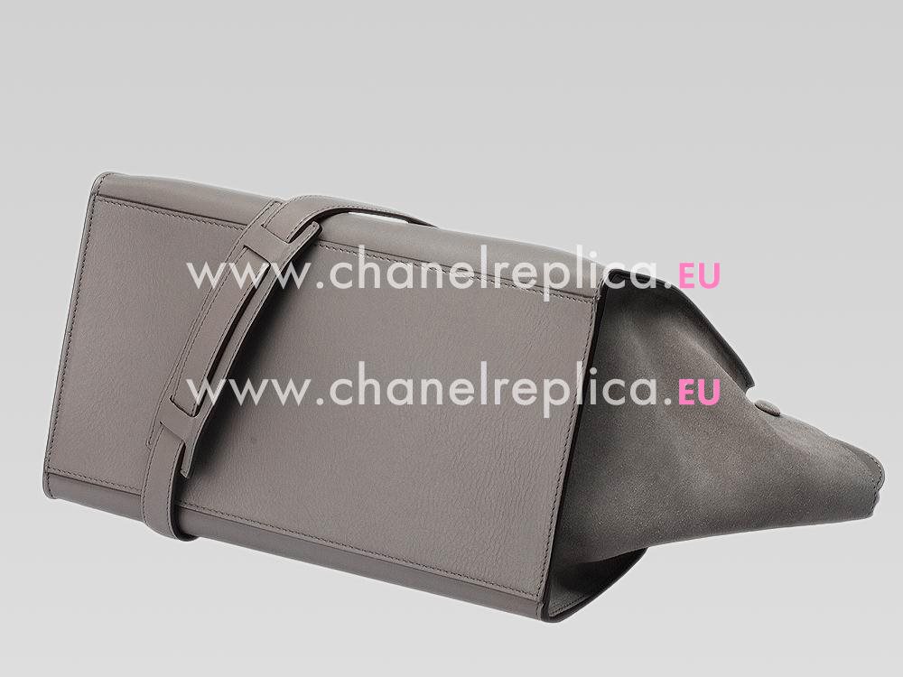 Celine Trapeze Calfskin Hand Bag Gray/Deep Gray CE483359