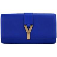 YSL Saint Leather Paris Y Calfskin Wallets In Jewelry blue YSL4964247