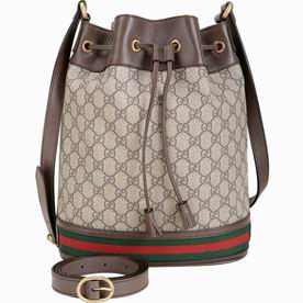Gucci Ophidia GG Supreme Bucket Bag Green Red 54045796I3T8745
