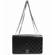 2015 Chanel Newest Lambskin Flap Bag Anti-silver Hardware A92796