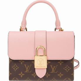 Louis Vuitton Rose Poudre Pink Smoothly Cowhide Leather Monogram Canvas Locky BB M44080