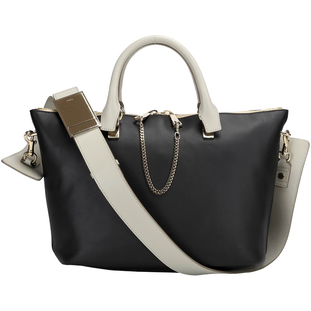 Chloe Baylee Calfskin Hand Bag In Black/Gray C5369050