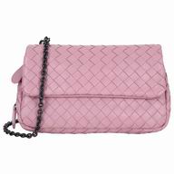 Bottega Veneta Crossbody Nappa Woven Shouldbag Pink B6110309