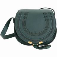 CHLOE Marcie Calfskin Saddle Bag Intense Green CL7040407