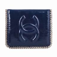 Chanel Classic Calfskin Patent Leather Wallet Sea Blue C6112113