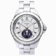 Chanel J12 Moonphase White Ceramic Ladies 38mm Automatic Watch H3404