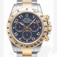 Rolex DayTona Automatic Chronograph 40mm Gold Plating Stainless Steel Watch Blue R116523