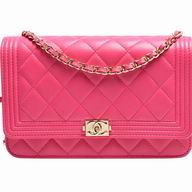 Chanel Lambskin Gold Chain Woc Bag Peach Red A837B6