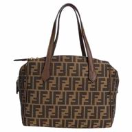 FENDI Classic Jacquard Weave Shoulder Bag In Coffee F517711