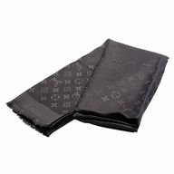 Louis Vuitton Classic Mongram Silk Wool Shawl Charcoal grey M74752