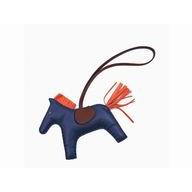 Hermes Horse Sheepskin Handbag Hanging Omarment In Deep Blue H4567901